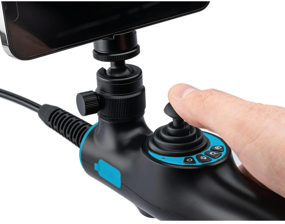 Hazet HD videoendoskopas 4812-24/4AF, Ø 3,9mm, 1m, IP67, 360° pasukama zondė, 4 dalių, inspekcijos kamera