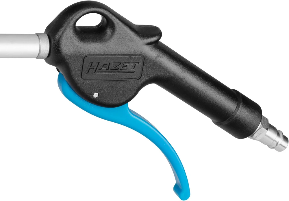 Hazet Hazet pūtimo pistoletas 9040LG-3/2, ilgas, pūtimo įrankis (juodas/mėlynas, su Venturi antgaliu, 90 šoninis antgalis)