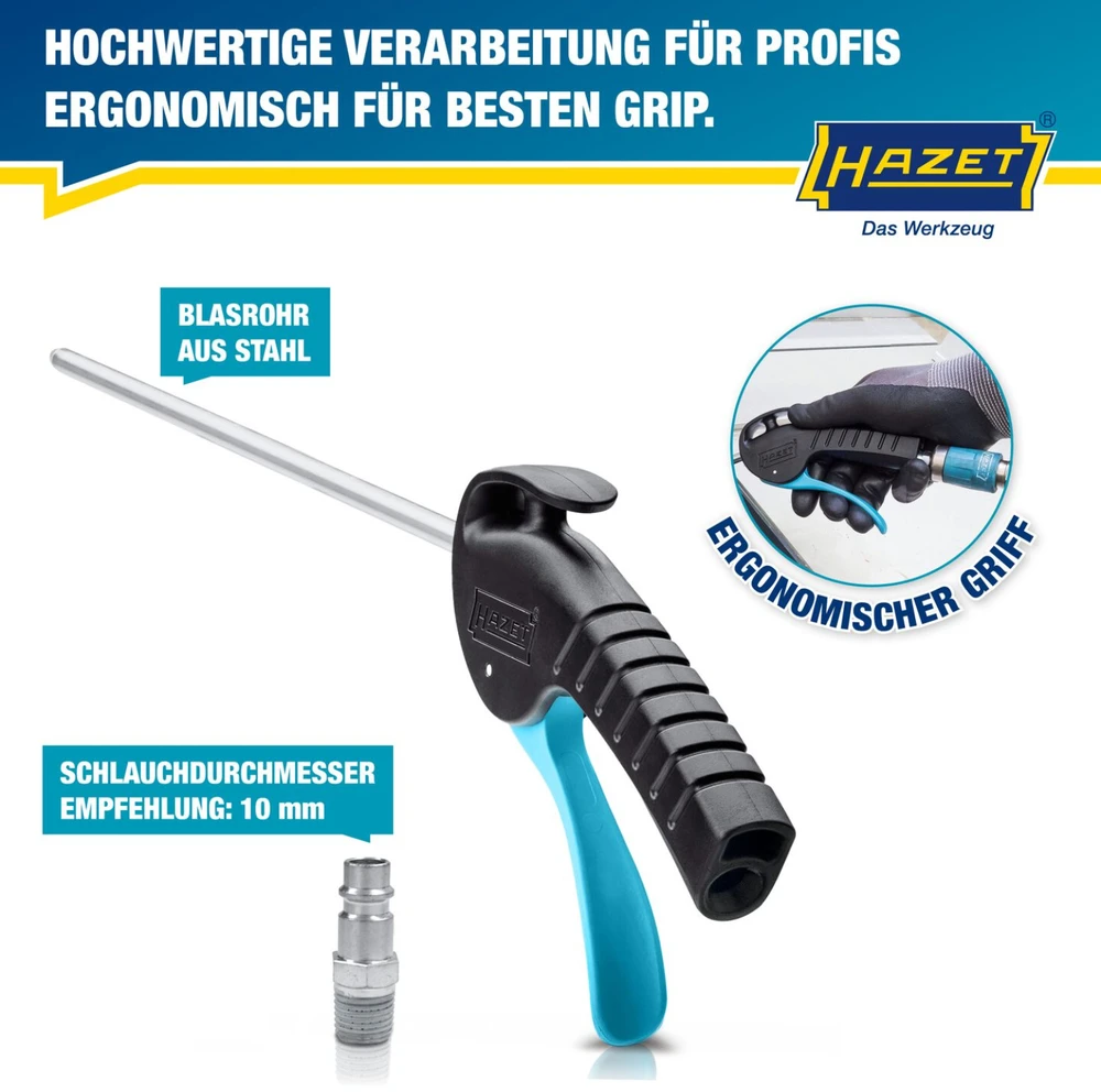 Hazet Hazet blow gun 9040P-2, long, blow tool (juodas/mėlynas)