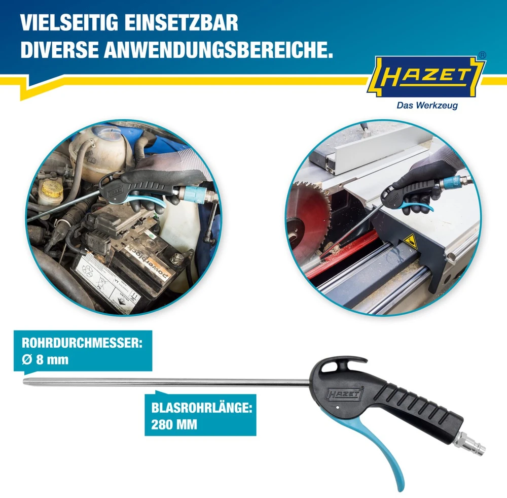 Hazet Hazet blow gun 9040P-2, long, blow tool (juodas/mėlynas)