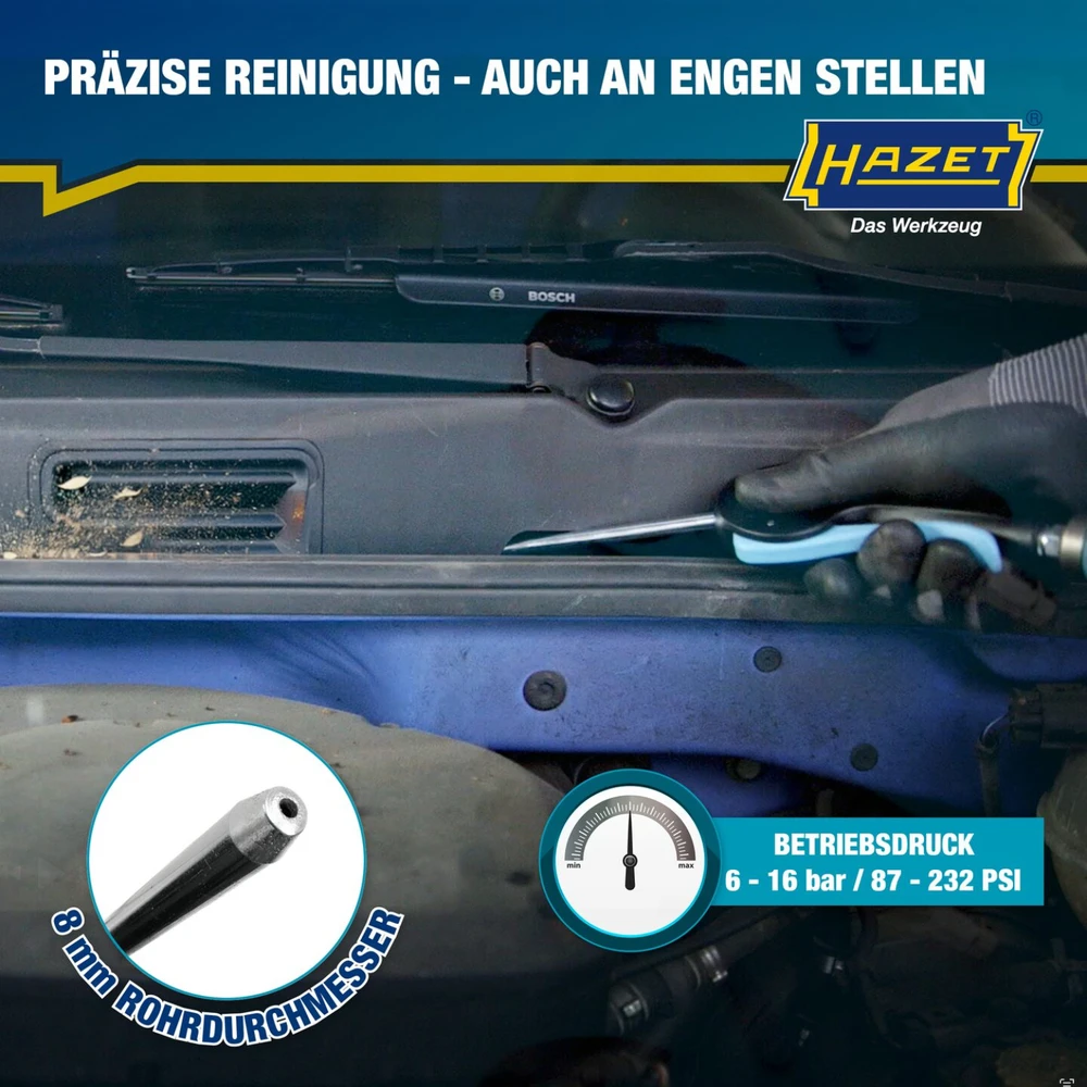 Hazet Hazet blow gun 9040P-2, long, blow tool (juodas/mėlynas)