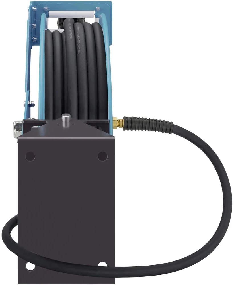 Hazet Schlauchaufroller offen 9040OS-10, 20 Meter (blau, 2 Meter Anschlussschlauch)