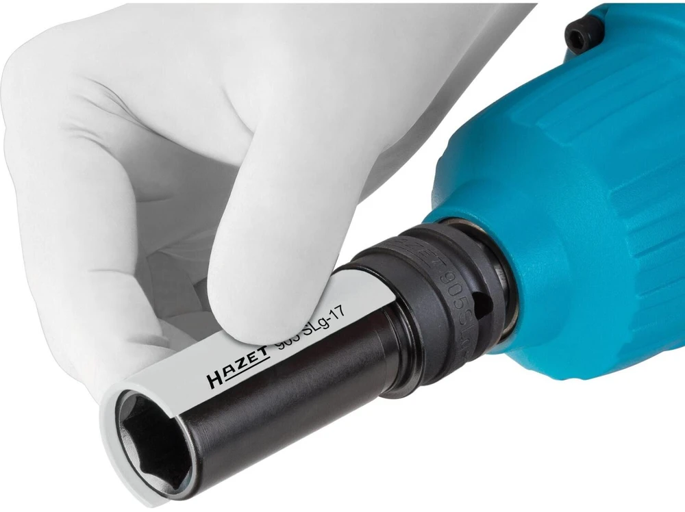 Hazet Steckschlüssel 905SLG-17, 1/2" (baltas, mit farbiger Hülse, für Alu-Felgen, 17mm)