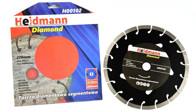 Geko segmentuotas deimantinis diskas 230x22,2x10mm juodas (H00102)