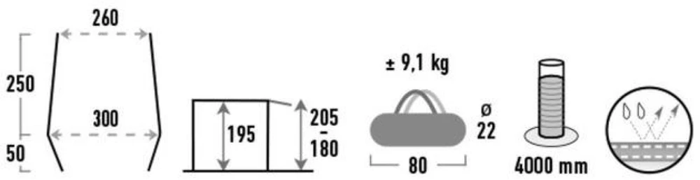 High Peak Peak Busvorzelt Trento 2.0| 14180