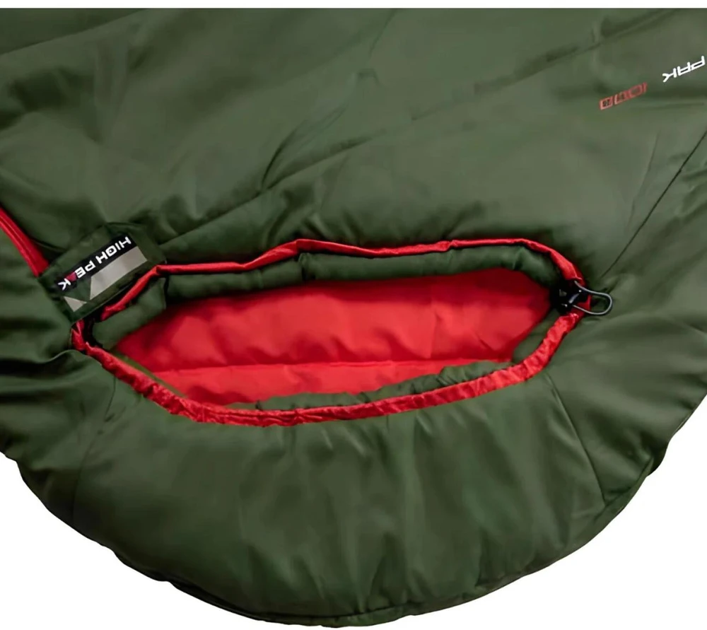 Miegmaišis High Peak Pak 1000 Eco 220x80x50 cm zielono-raudona 23251