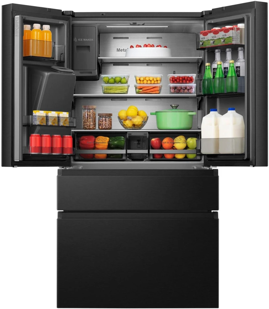 Hisense RF728N4SBFE side-by-side šaldytuvas Freestanding 560 L E Juodas