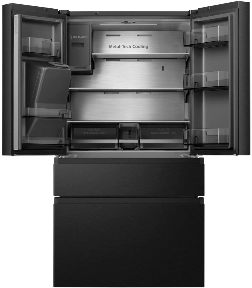 Hisense RF728N4SBFE side-by-side šaldytuvas Freestanding 560 L E Juodas