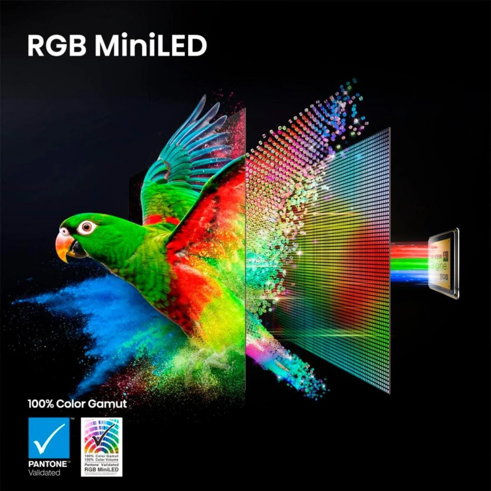 Hisense televizorius 55UR8DS, 139 cm, 3840x2160, 180 Hz, RGB MiniLED, 4K, HDR10+, Dolby Vision, HDMI 2.1, VIDAA Smart OS
