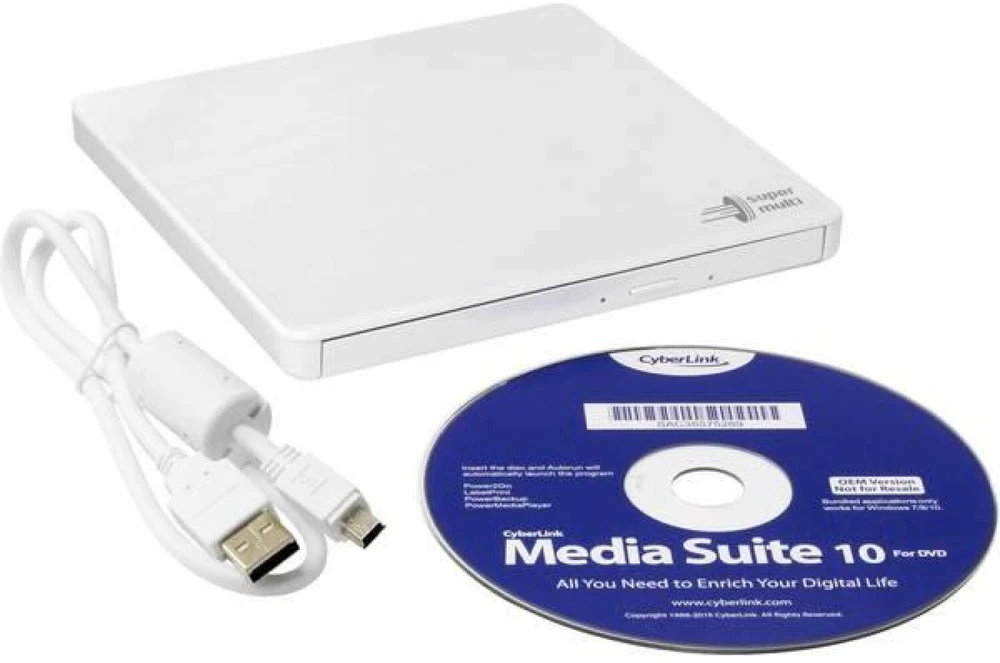 LG H.L duomenų saugykla | Itin plonas nešiojamasis DVD rašiklis | GP60NW60 | Sąsaja USB 2.0 | DVD±R/RW | CD skaitymo greitis 24 x | CD įrašymo greitis 24 x | Baltas | Stalinis kompiuteris / Nešiojamasis kompiuteris
