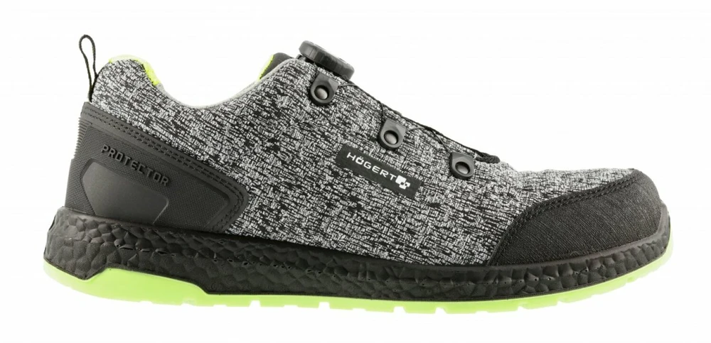 HOGERT KEMNITZ safety shoes LACE SYSTEM S1PS SR FO pilka melange/žalias 41