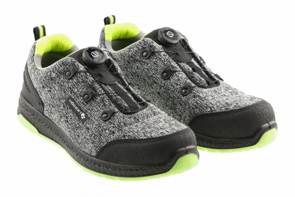 HOGERT KEMNITZ safety shoes LACE SYSTEM S1PS SR FO pilka melange/žalias 41