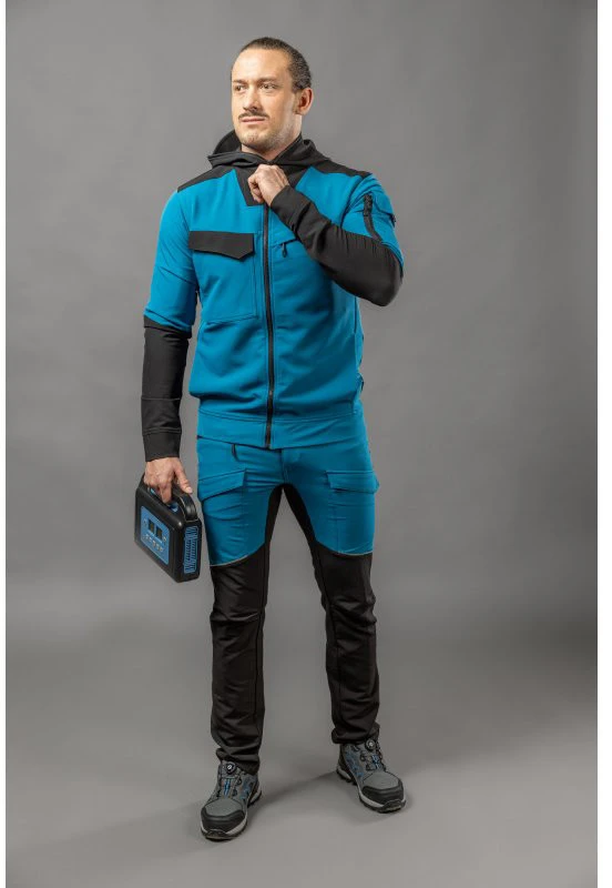 HOGERT BEELITZ elastic trausers ocean mėlynas/juodas XL (54)