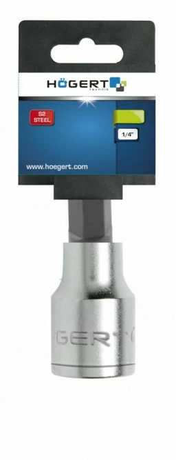 HOGERT Tamperinis torx bito lizdas su 10 mm, 1/4" skyle