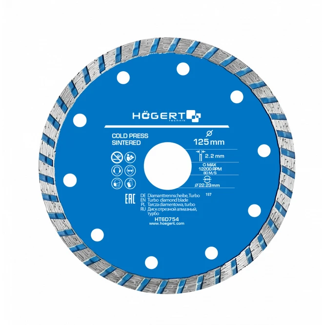 HOGERT DIAMOND BLADE 125x22.2/TURBO