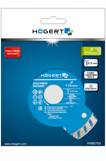 HOGERT DIAMOND BLADE 125x22.2/TURBO