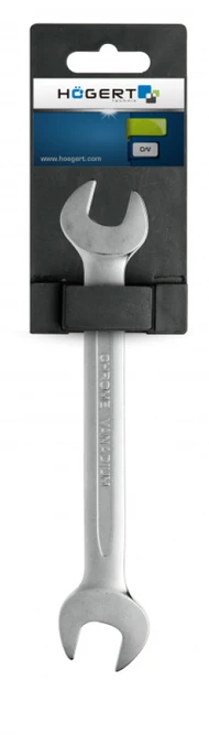 HOGERT Double open-end spanner, CrV steel, 24 x 27 mm, DIN 3110