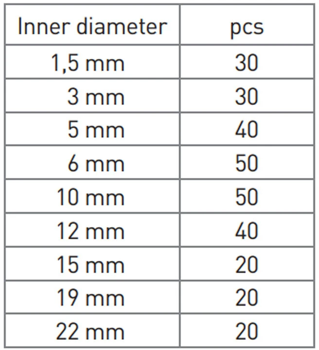 HOGERT 300 vnt. "E-Clip" elementų asortimentas