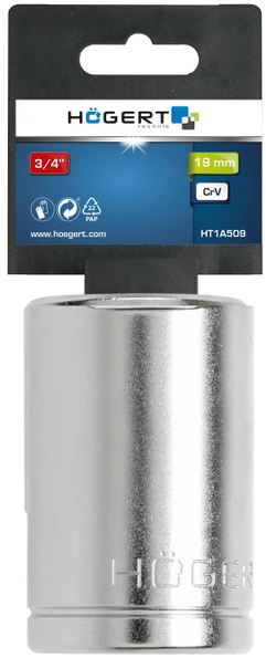HOGERT Socket 3/4", hexagon metric, 20 mm