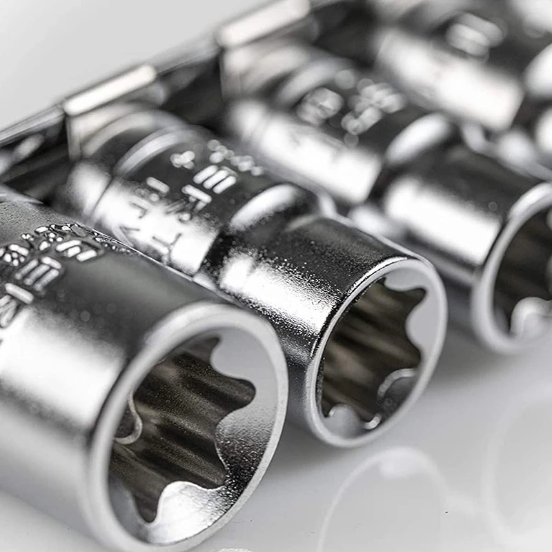 HOGERT "Torx" antgalių rinkinys 1/4" ir 3/8", 9 vnt.