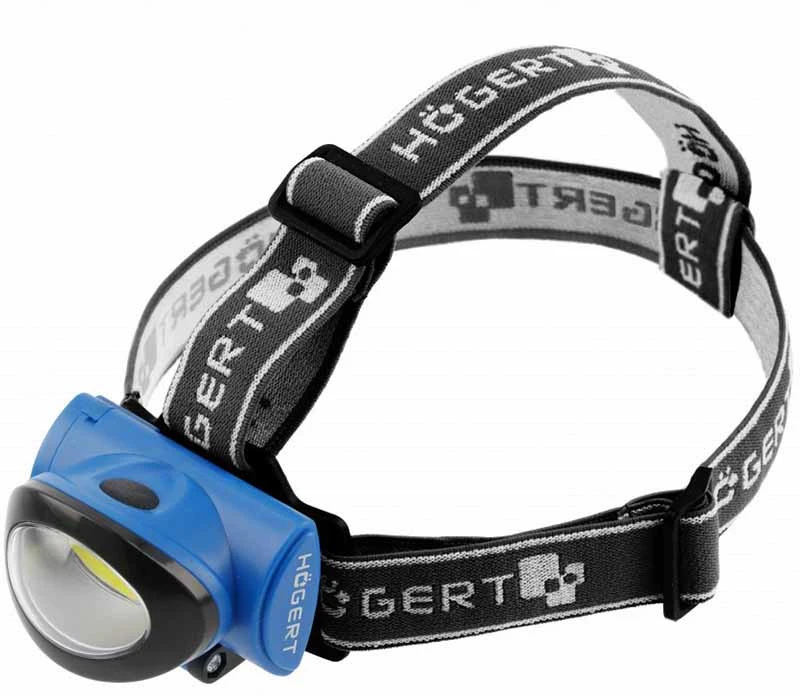HOGERT LATARKA CZOŁOWA LED 3x AAA 1.5V (bez baterii), 3W, 160lm, 10m, IP20
