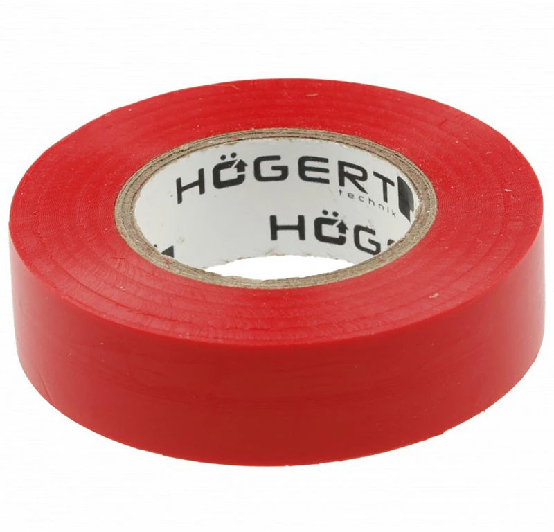 HOGERT Izoliacinė juosta 0,13 mm x 19 mm x 20 m, raudona