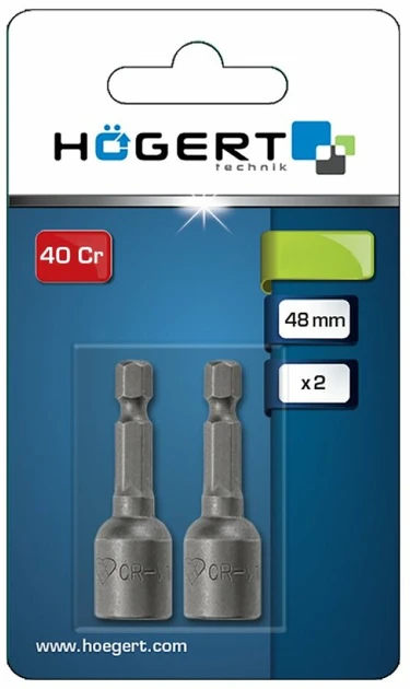 HOGERT Magnetiniai lizdai 12 mm, 1/4", 2 vnt.