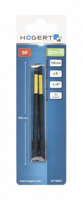 HOGERT TX 15 Impact Bit 100 mm 2 pcs