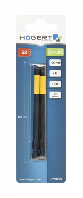 HOGERT TX 30 Impact Bit 100 mm 2 pcs