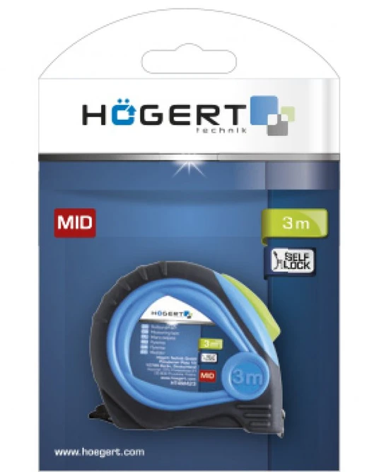 HOGERT 3 m x 16 mm ilgio juosta, MID sertifikuota, teflonu dengta geležtė