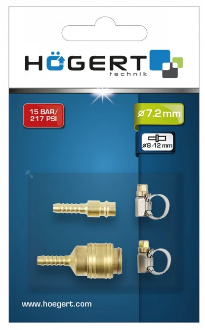 HOGERT Greitoji jungtis 8 mm, 4 dalys
