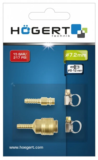 HOGERT Greitoji jungtis 8 mm, 4 dalys