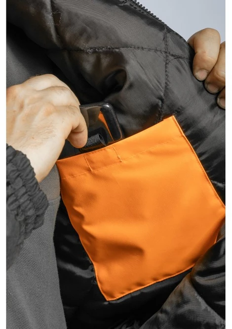 HOGERT OKER apšiltinta įspėjamoji striukė bomber oranžinė 3XL
