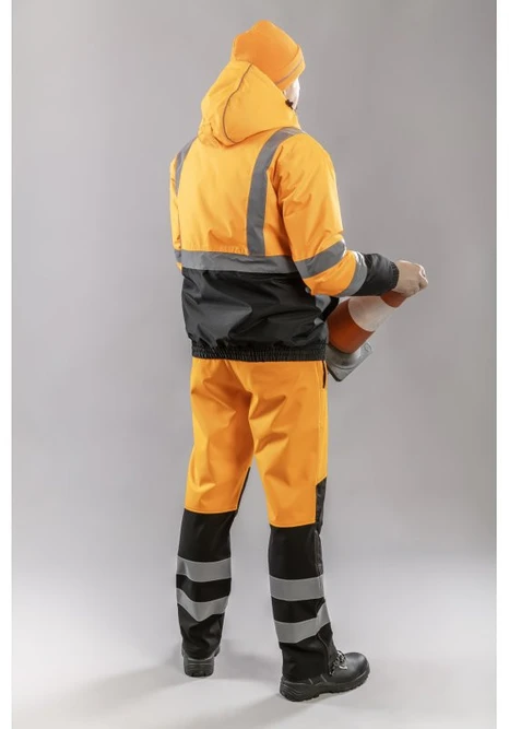HOGERT OKER apšiltinta įspėjamoji striukė bomber oranžinė 3XL