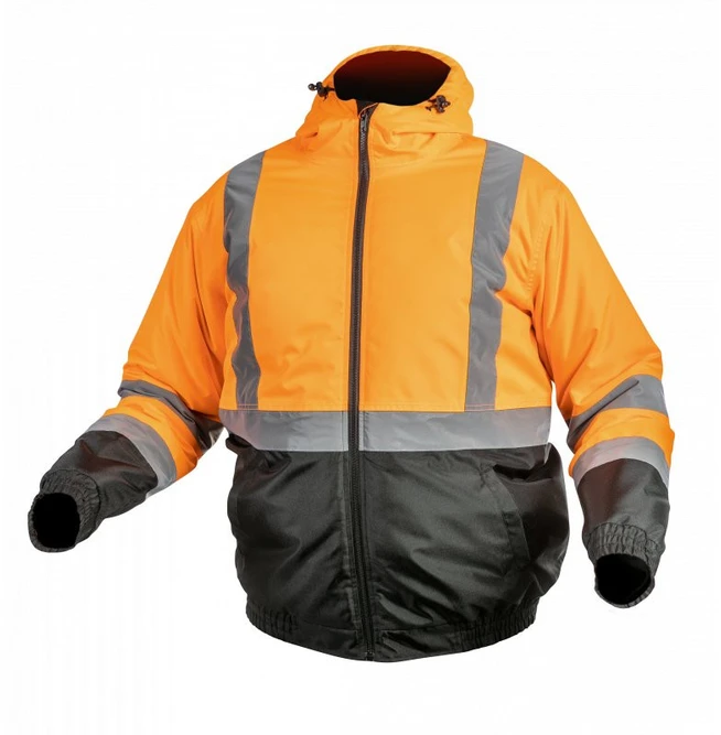 HOGERT OKER apšiltinta įspėjamoji striukė bomber oranžinė 3XL