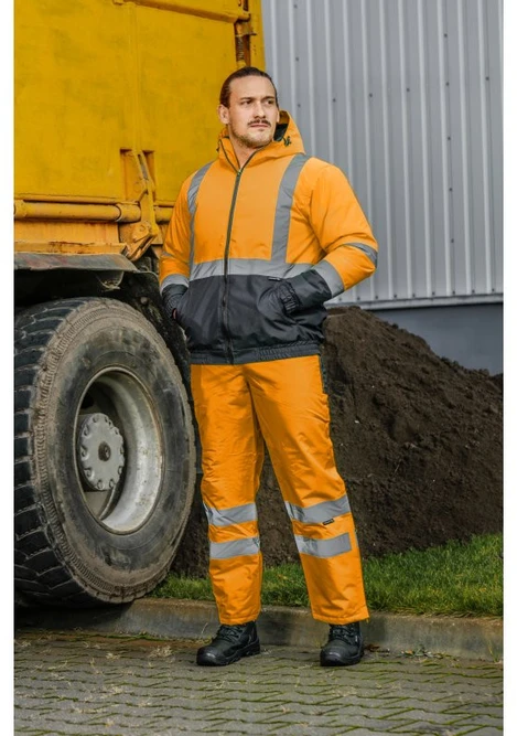 HOGERT OKER apšiltinta įspėjamoji striukė bomber oranžinė 3XL