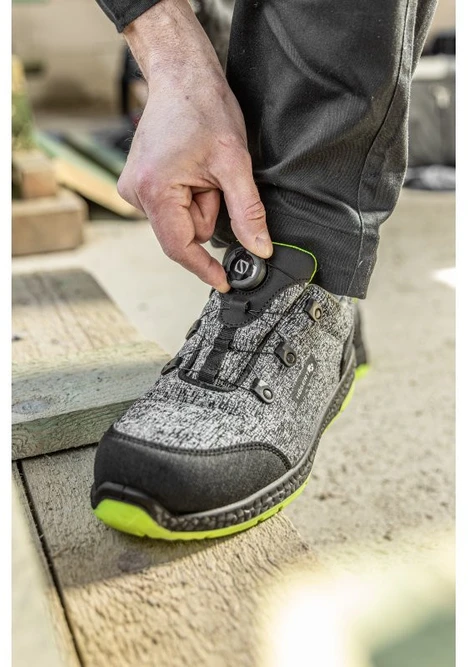 HOGERT KEMNITZ safety shoes LACE SYSTEM S1PS SR FO pilka melange/žalias 40