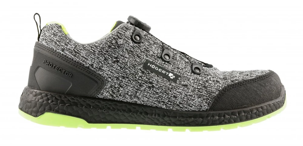HOGERT KEMNITZ safety shoes LACE SYSTEM S1PS SR FO pilka melange/žalias 40