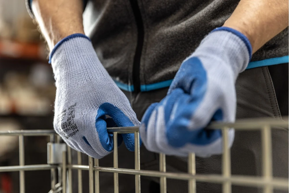 HOGERT DILL lateksu dengtos apsauginės pirštinės pilka/mėlyna 9