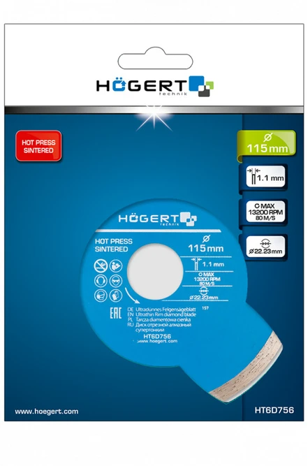 Grąžtas HOGERT TARCZA DIAMENTOWA 125x22,2/PEŁNA
