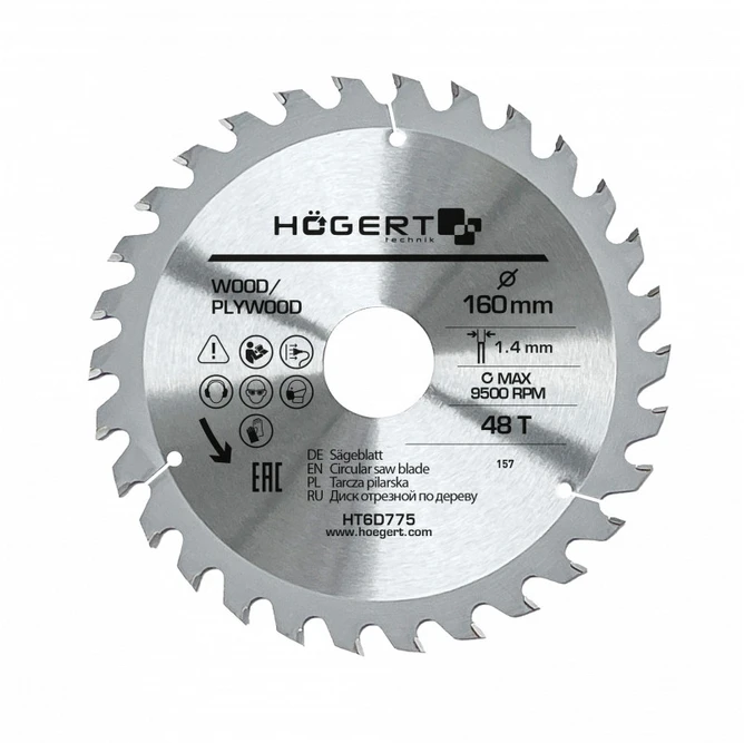 HOGERT TCT pjūklo diskas 160x48Tx30
