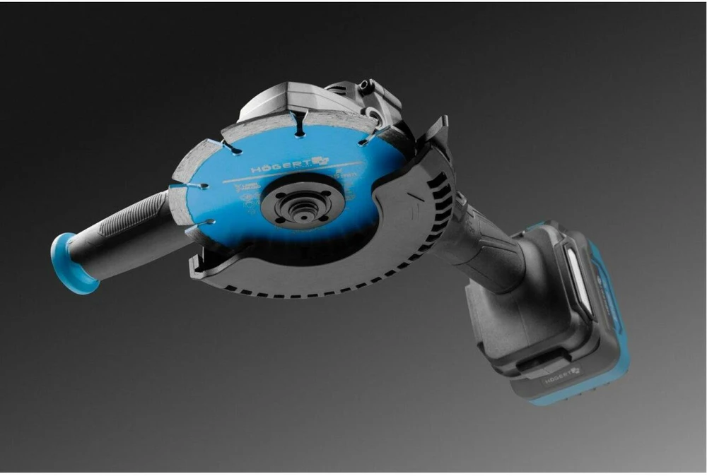 HOGERT Brushless Kampinis šlifuoklis With Speed Adjustable 125mm 18V
