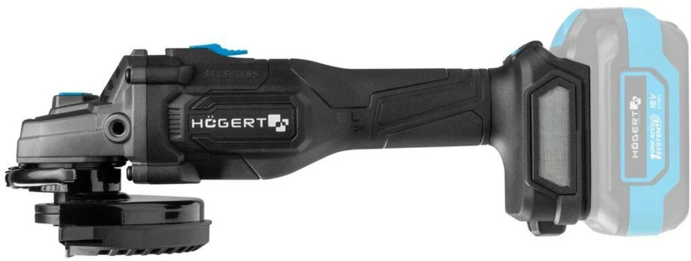 HOGERT Brushless Kampinis šlifuoklis With Speed Adjustable 125mm 18V