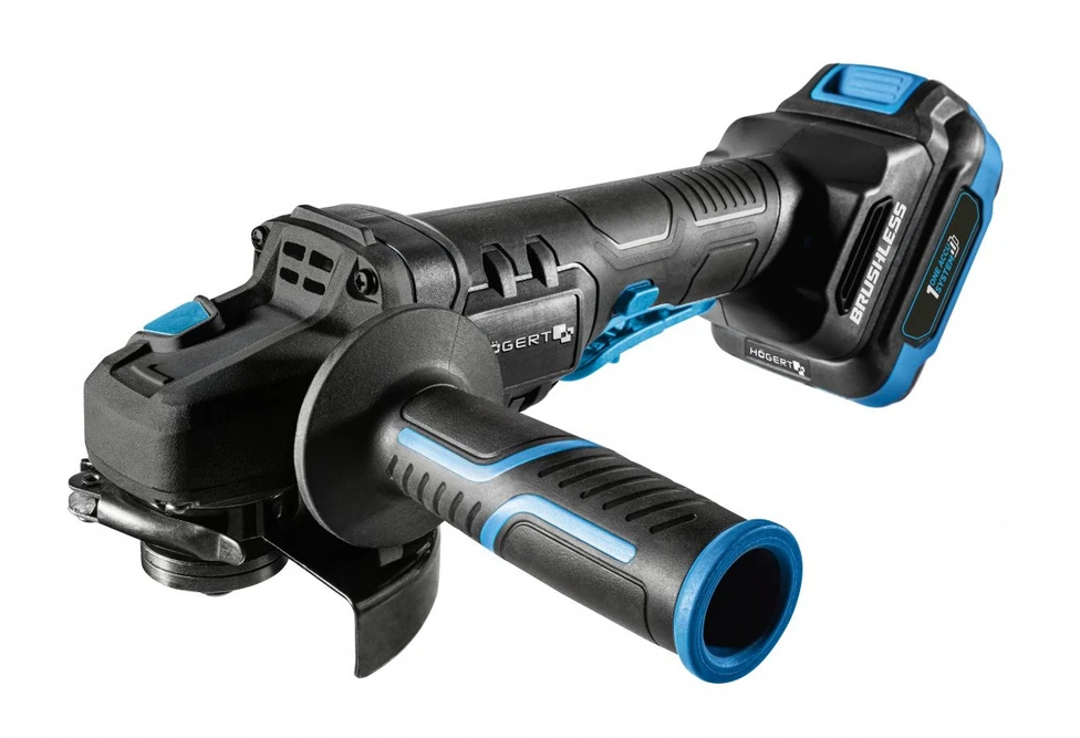 HOGERT 125MM 18V CORDLESS BRUSHLESS ANGLE GRINDER WITH PADDLE SWITCH