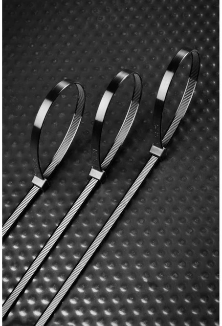 HOGERT Nylon Cable Ties 4.8 x 370 mm, 100 pcs, Juodas