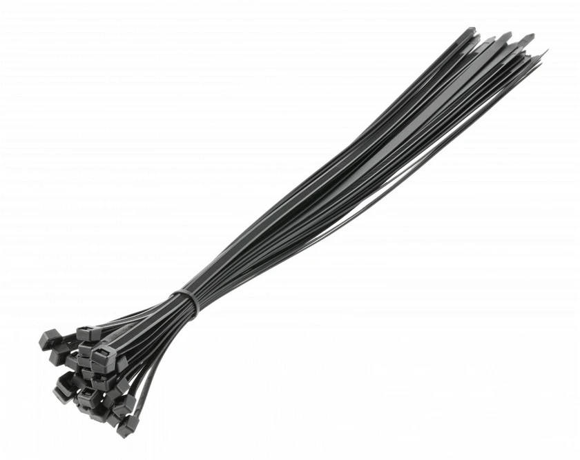 HOGERT Nylon Cable Ties 9 x 600 mm, 25 pcs, Juodas