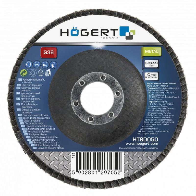 HOGERT Atlenkiamasis diskas 125x22,4 G36