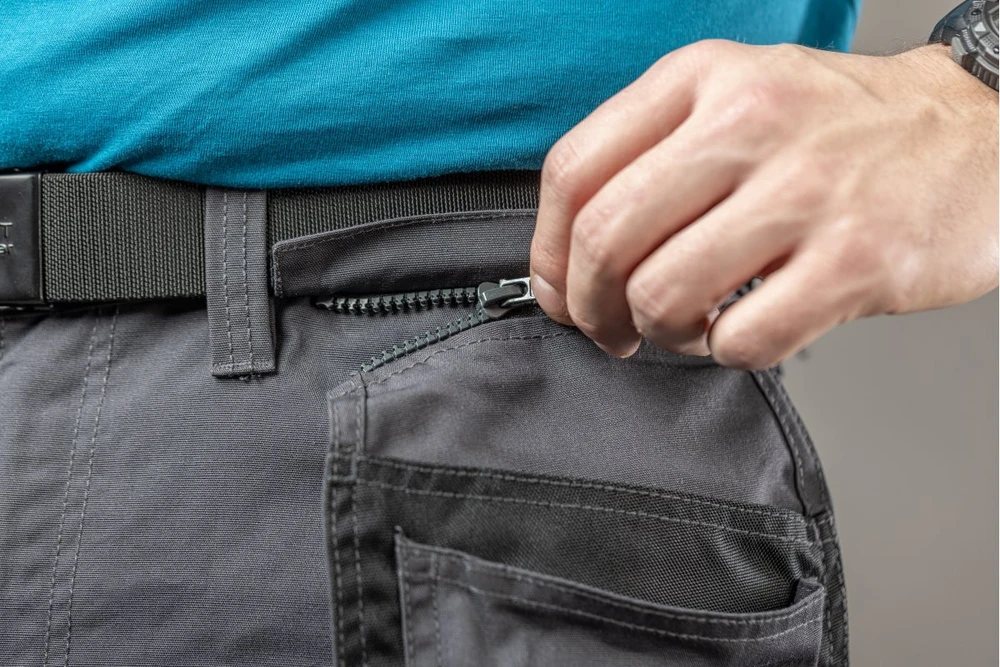 HOGERT LEMBERG shorts with pockets dark pilka M (50)
