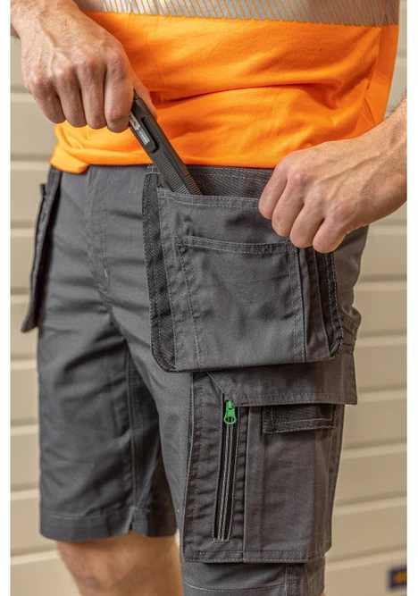 HOGERT LEMBERG shorts with pockets dark pilka S (48)