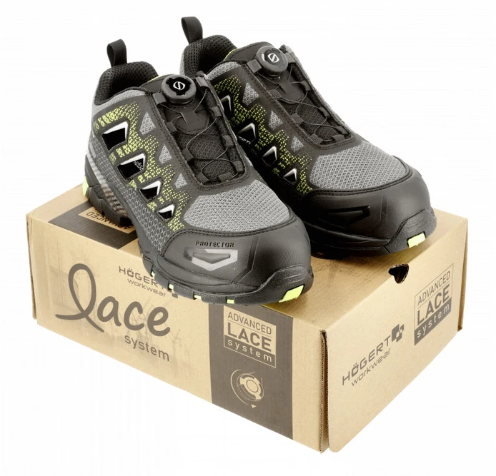 HOGERT PAGLAU safety sandals LACE SYSTEM S1PS SR FO juodas/žalias 41